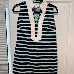 Sail to Sable STS Sleeveless dress with white trim Size L